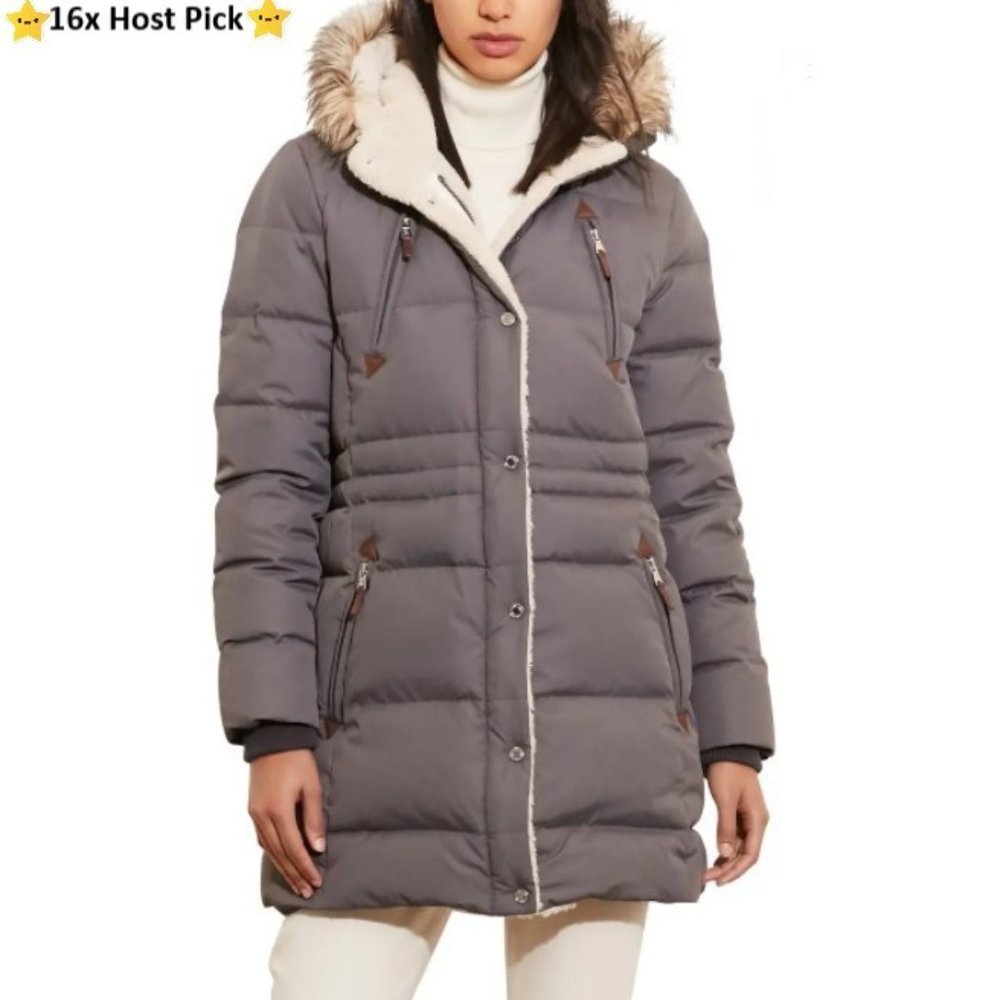 ⛔️SOLD⛔️ LRL Faux Fur Trim Hood Winter Jacket - M - Picture 1 of 15